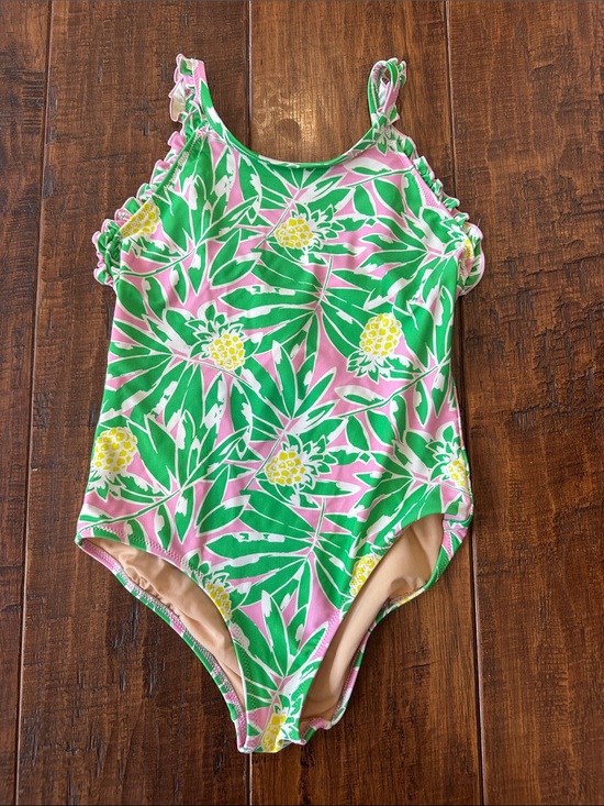 Crewcuts Other - Crewcuts Girls' Ruffle-Strap One-Piece Swimsuit in Pineapple Print